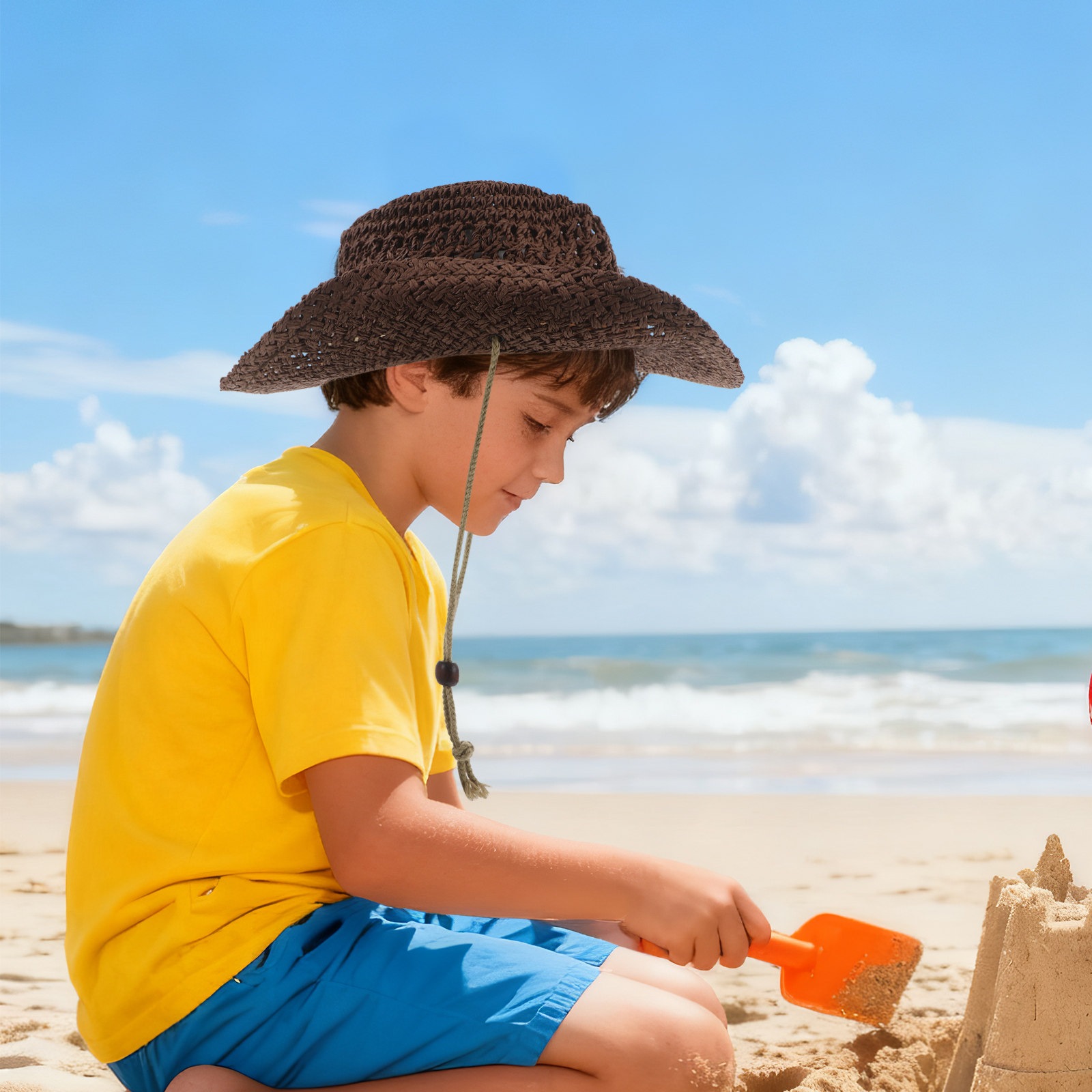 Kids Straw Cowboy Hat Western  - đánh giá và giá Sun Hat Wide Brim