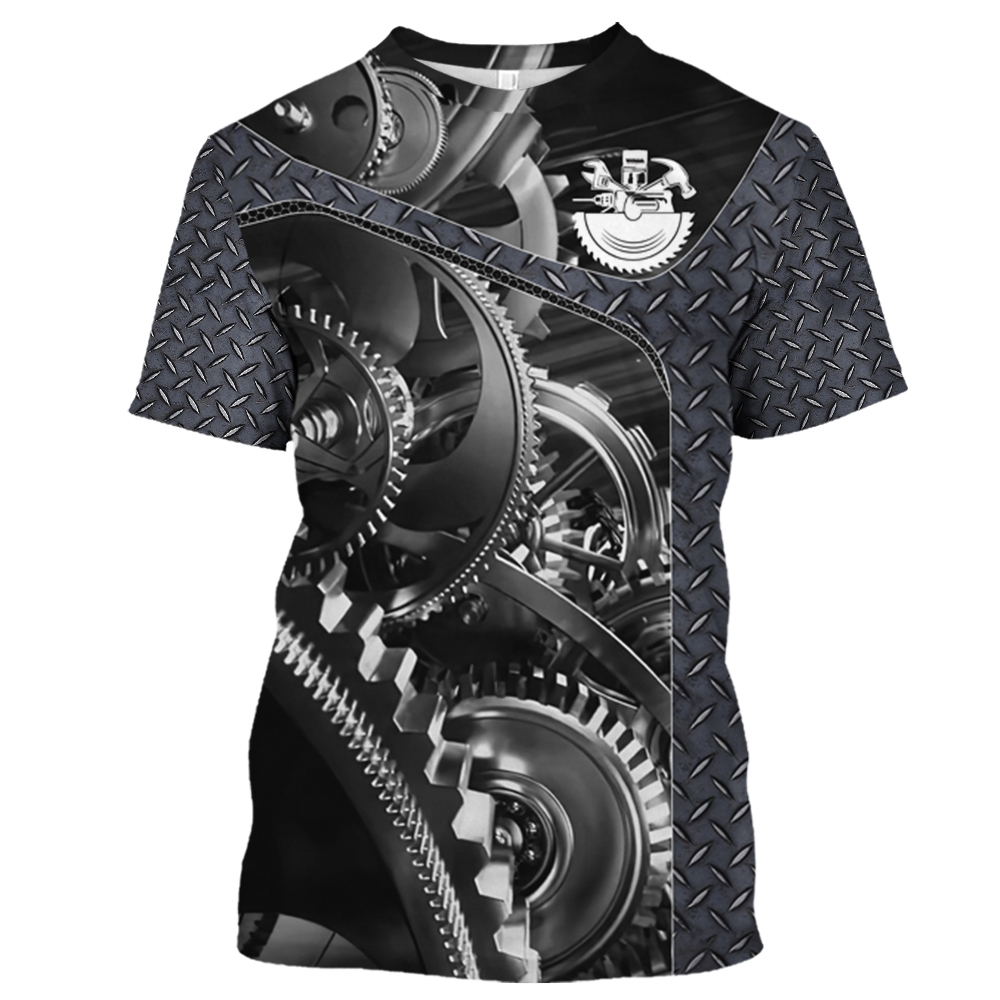 Vintage T-Shirt Mechanic 3D Pr - đánh giá và giá Summer Clothing Names