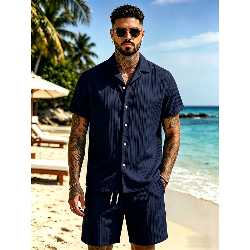 2Men's Summer Casual Suit Set， - đánh giá và giá Summer Clothing Sets