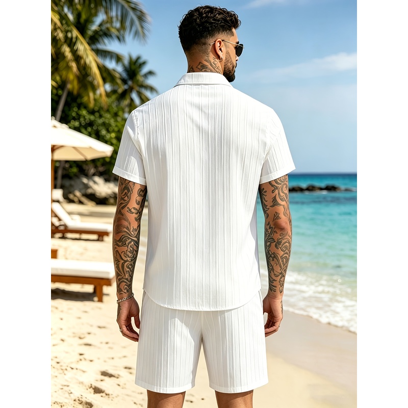 2Men's Summer Casual Suit Set， - đánh giá và giá Summer Clothing Sets