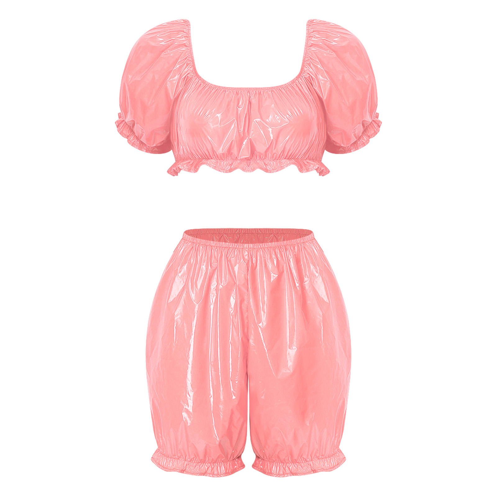 Womens Wet Look PU Leather Clu - đánh giá và giá Summer Clothing Sets