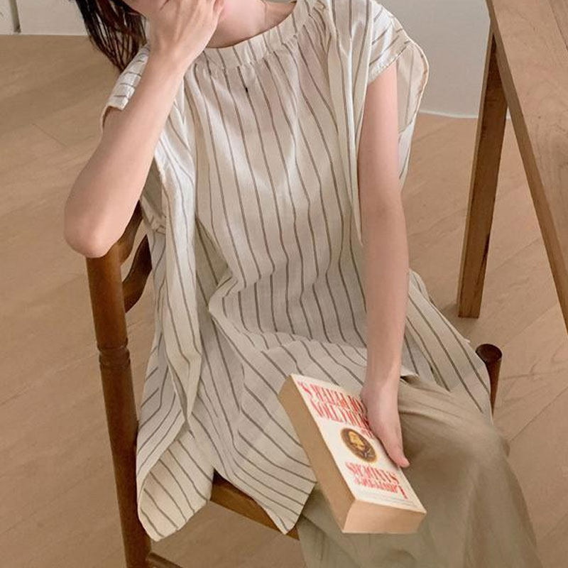 Casual  Striped Blouse Women's - đánh giá và giá Summer Clothing Drop