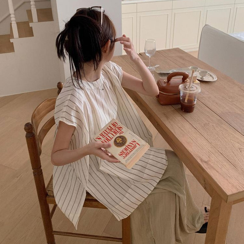 Casual  Striped Blouse Women's - đánh giá và giá Summer Clothing Drop
